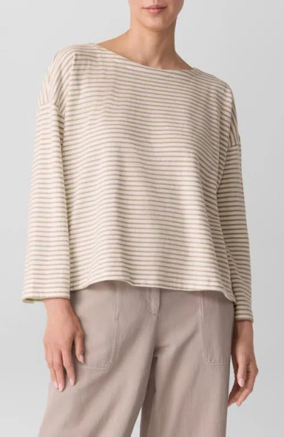 Eileen Fisher Organic Cotton High-low Top In Gray