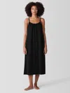 Eileen Fisher Organic Cotton Interlock Cami Sleep Dress In Black
