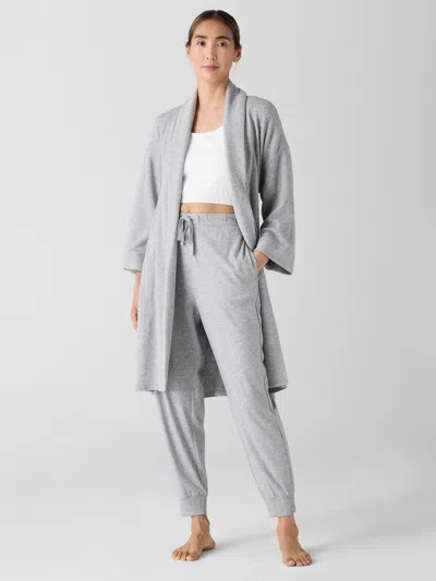 Eileen Fisher Organic Cotton Interlock Cropped Tank In Gray