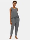 Eileen Fisher Organic Cotton Interlock Jogger Sleep Pant In Gray