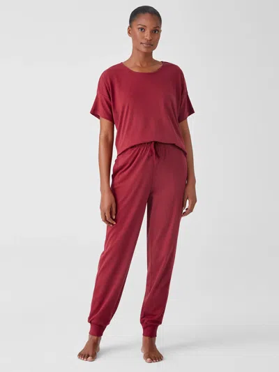Eileen Fisher Organic Cotton Interlock Jogger Sleep Pant In Multi