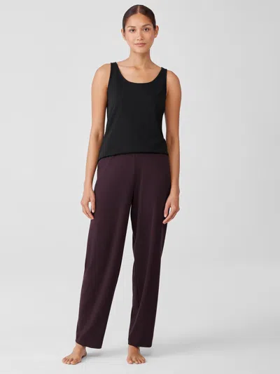 Eileen Fisher Organic Cotton Interlock Lantern Sleep Pant In Purple