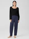 Eileen Fisher Organic Cotton Interlock Lantern Sleep Pant In Purple