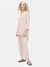 Eileen Fisher Organic Cotton Interlock Long Sleep Top In White