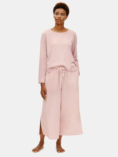 Eileen Fisher Organic Cotton Interlock Sleep Box-top In Pink