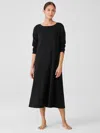 Eileen Fisher Organic Cotton Interlock Sleep Dress In Black