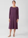 Eileen Fisher Organic Cotton Interlock Sleep Dress In Purple