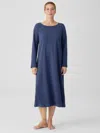 Eileen Fisher Organic Cotton Interlock Sleep Dress In Blue