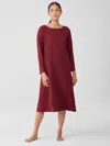 Eileen Fisher Organic Cotton Interlock Sleep Dress In Red