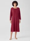 Eileen Fisher Organic Cotton Interlock Sleep Dress In Red