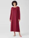 Eileen Fisher Organic Cotton Interlock Sleep Dress In Red