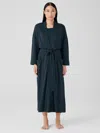 Eileen Fisher Organic Cotton Interlock Sleep Robe In Blue