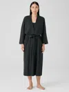 Eileen Fisher Organic Cotton Interlock Sleep Robe In Green