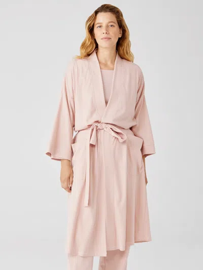 Eileen Fisher Organic Cotton Interlock Sleep Robe In White