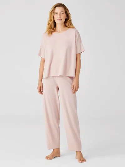 Eileen Fisher Organic Cotton Interlock Sleep Tee In Neutral