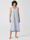 Eileen Fisher Organic Cotton Interlock Tank Sleep Dress In Gray