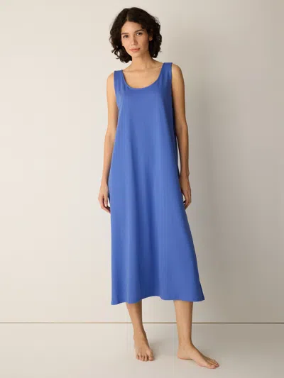 Eileen Fisher Organic Cotton Interlock Tank Sleep Dress In Agave