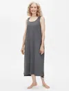Eileen Fisher Organic Cotton Interlock Tank Sleep Dress In Gray