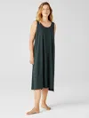Eileen Fisher Organic Cotton Interlock Tank Sleep Dress In Green