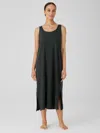 Eileen Fisher Organic Cotton Interlock Tank Sleep Dress In Black