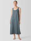 Eileen Fisher Organic Cotton Interlock Tank Sleep Dress In Gray