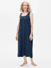 Eileen Fisher Organic Cotton Interlock Tank Sleep Dress In Blue