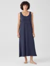 Eileen Fisher Organic Cotton Interlock Tank Sleep Dress In Blue