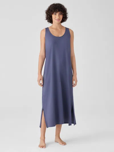 Eileen Fisher Organic Cotton Interlock Tank Sleep Dress In Purple