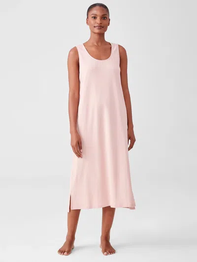 Eileen Fisher Organic Cotton Interlock Tank Sleep Dress In Neutral