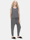 Eileen Fisher Organic Cotton Interlock U-neck Sleep Tank In Gray