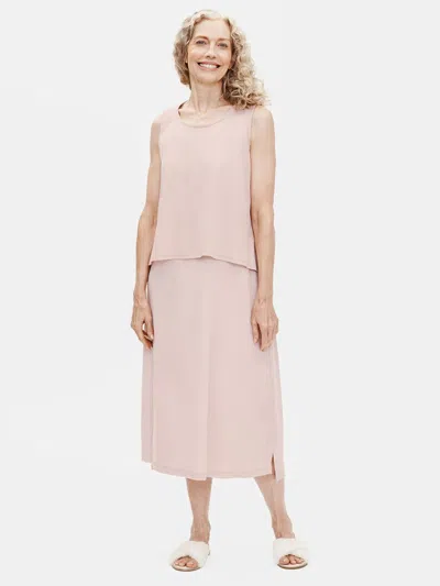 Eileen Fisher Organic Cotton Interlock U-neck Sleep Tank In Neutral