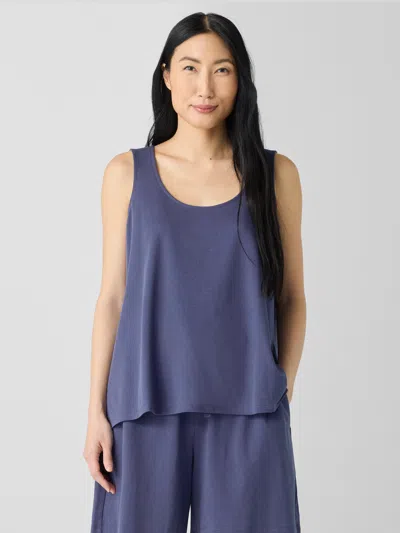 Eileen Fisher Organic Cotton Interlock U-neck Sleep Tank In Purple