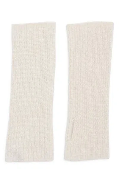 Eileen Fisher Organic Cotton Knit Fingerless Gloves In Neutral