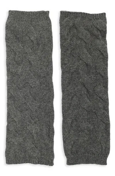 Eileen Fisher Organic Cotton Knit Fingerless Gloves In Gray