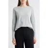 Eileen Fisher Organic Cotton Long Sleeve T-shirt In Gray