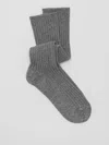 Eileen Fisher Organic Cotton Marled Slouchy Sock In Gray