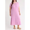 Eileen Fisher Organic Cotton Maxi Dress In Pink