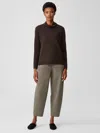 Eileen Fisher Organic Cotton Melange Crepe Lantern Pant In Gray