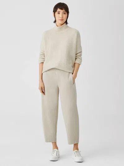 Eileen Fisher Organic Cotton Melange Crepe Lantern Pant In Neutral
