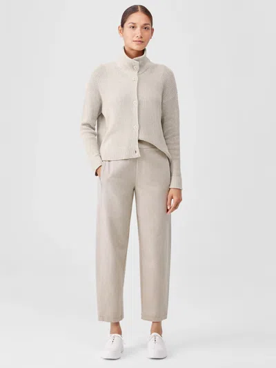 Eileen Fisher Organic Cotton Melange Crepe Lantern Pant In Sand