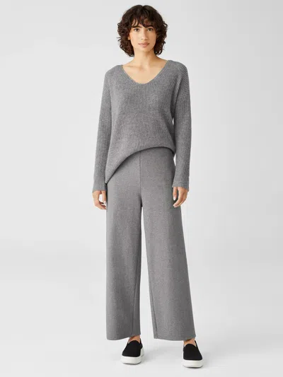 Eileen Fisher Organic Cotton Melange Crepe Wide-leg Pant