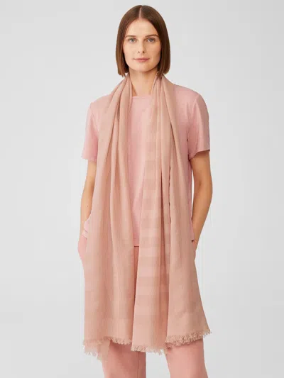 Eileen Fisher Organic Cotton Mesh Stripe Scarf