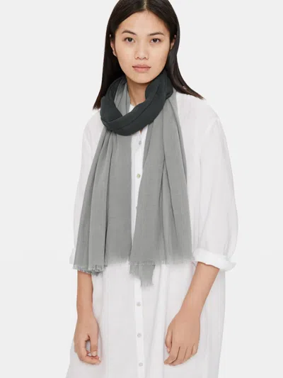Eileen Fisher Organic Cotton Ombre Scarf In Gray