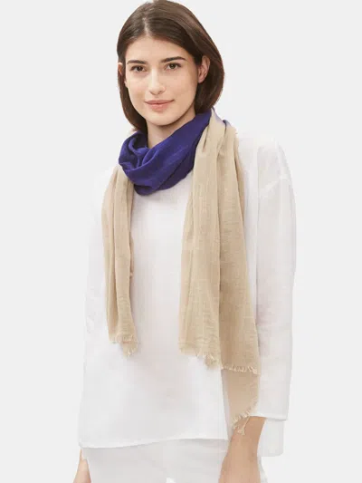 Eileen Fisher Organic Cotton Ombre Scarf In Purple