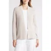 Eileen Fisher Organic Cotton Open Front Cardigan In Dove