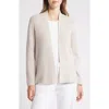 Eileen Fisher Organic Cotton Open Front Cardigan In Gray
