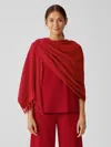 Eileen Fisher Organic Cotton Open Weave Scarf In Red