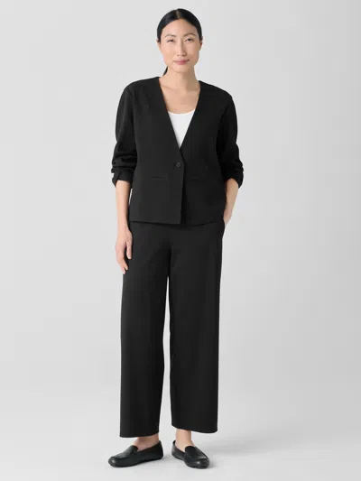 Eileen Fisher Organic Cotton Ottoman Jacket In Black