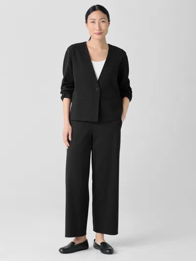 Eileen Fisher Organic Cotton Ottoman Jacket In Black