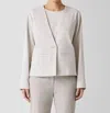 Eileen Fisher Organic Cotton Ottoman Jacket In Chalk In White